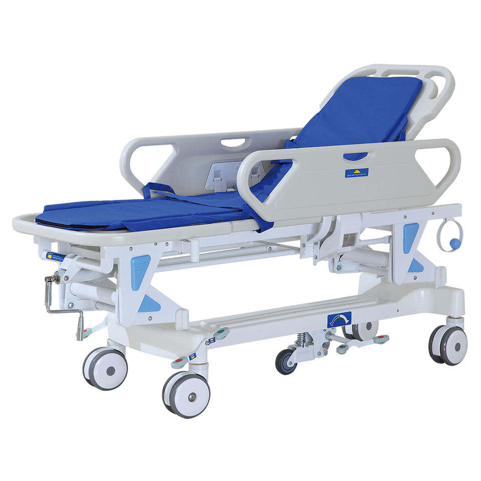 Bệnh viện khẩn cấp sơ cứu ICU xe sang trọng bằng phẳng cho bệnh nhân chuyển thiết bị xe cứu thương cáng cho phòng bệnh nhân