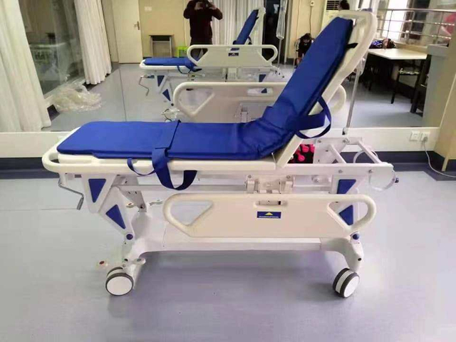 Bệnh viện khẩn cấp sơ cứu ICU xe sang trọng bằng phẳng cho bệnh nhân chuyển thiết bị xe cứu thương cáng cho phòng bệnh nhân