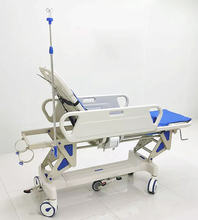 Hướng dẫn sử dụng thủy lực Bệnh viện ABS ABS Nhựa y tế khẩn cấp cáng xe đẩy bệnh nhân vận chuyển xe đẩy