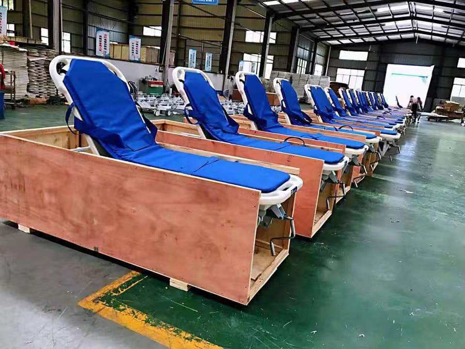 Bệnh viện khẩn cấp sơ cứu ICU xe sang trọng bằng phẳng cho bệnh nhân chuyển thiết bị xe cứu thương cáng cho phòng bệnh nhân