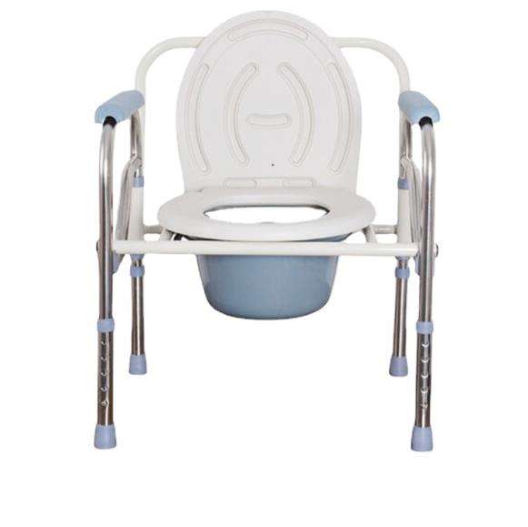 Bán buôn y tế di động xe lăn ghế nhà vệ sinh với xô bệnh nhân cao tuổi Chiều cao điều chỉnh Ghế Ghế gấp