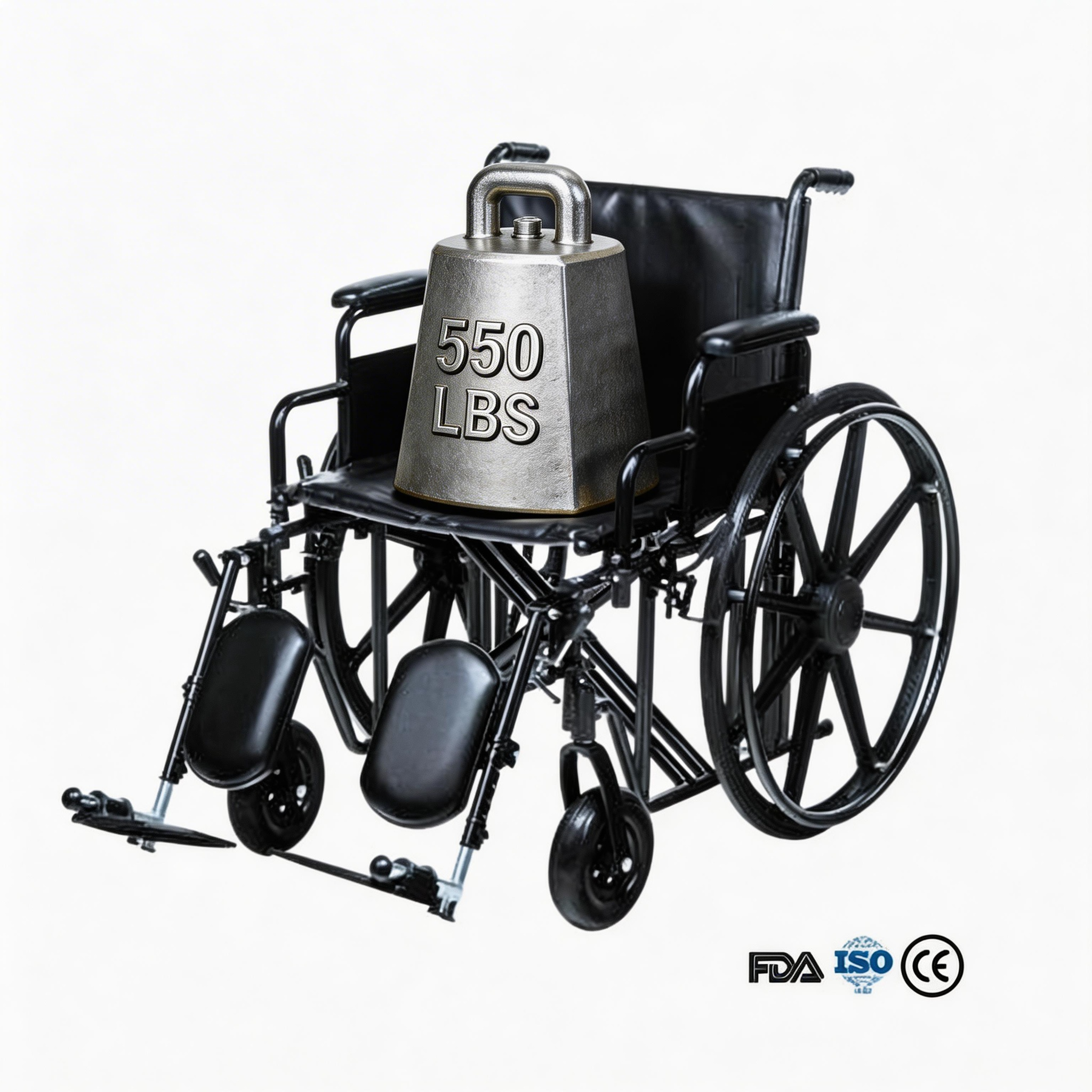 Xe lăn bằng tay công suất cao 28 inch BME4618 | Tải tối đa 500 LBS