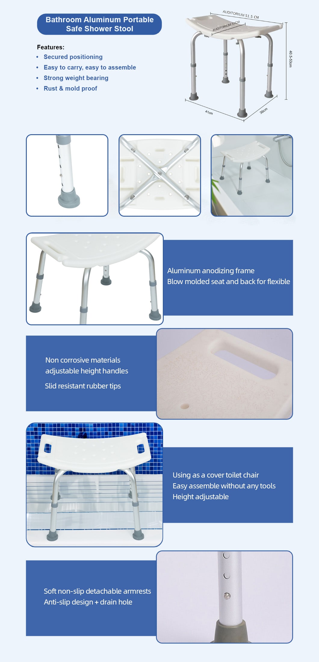 Th&ocirc;ng số kỹ thuật ghế tắm BME340L