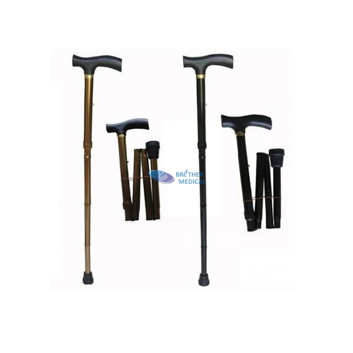 Gấp bằng nhôm đi bộ có thể điều chỉnh nạng di động để đi bộ
