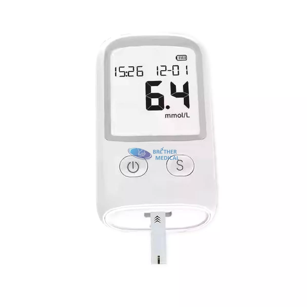 Bộ dụng cụ kiểm tra bệnh tiểu đường kỹ thuật số glucometer y tế Không có máy đo glucose mã hóa với màn hình LCD