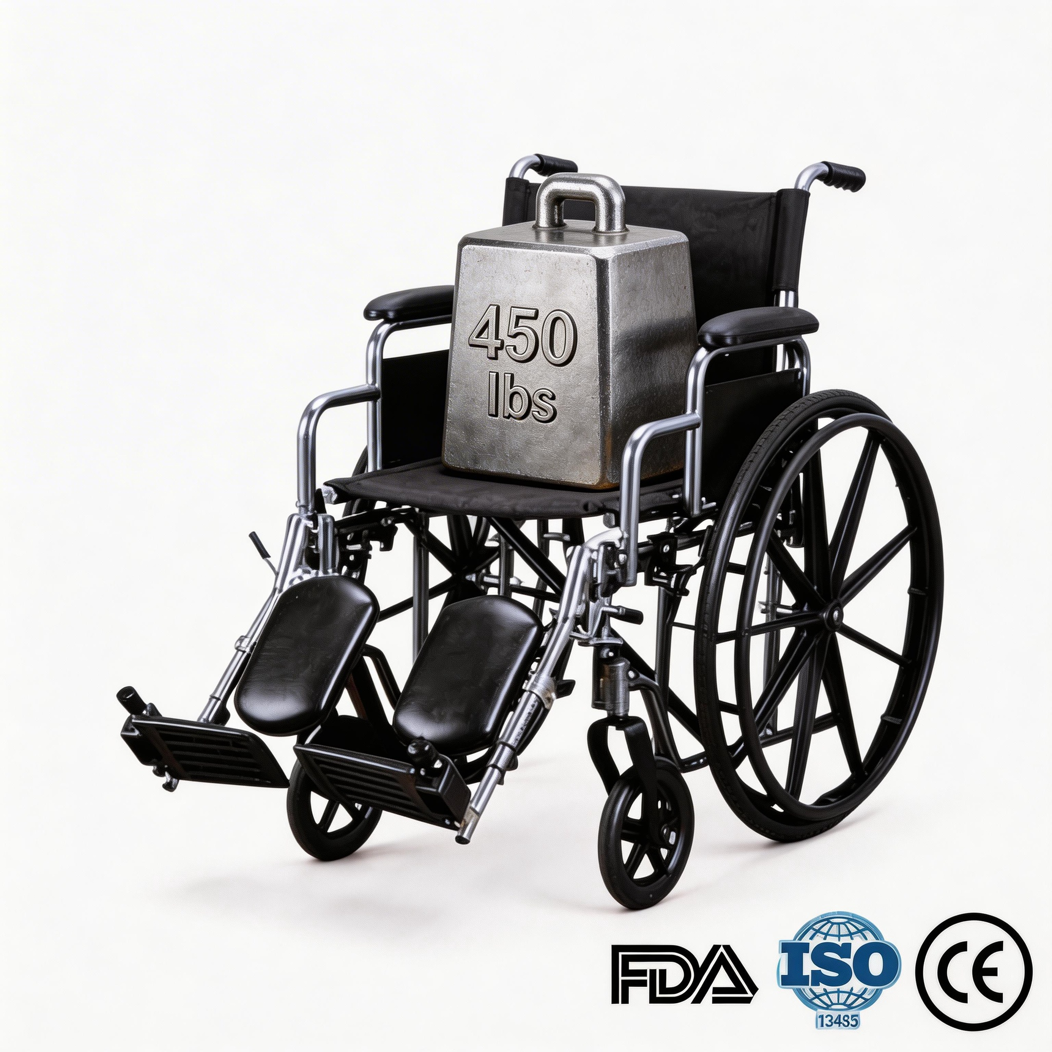 Xe lăn bằng tay công suất cao 24 inch BME4618 | Tải tối đa 400 Lbs