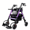 BME888 Ghế vận chuyển xe lăn 2 trong 1 có công suất nặng 450lbs với ghế có đệm rộng và chỗ để chân có thể gập lại