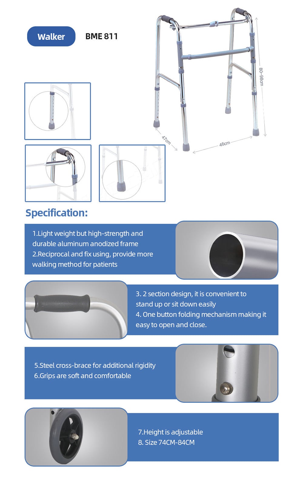 Đặc điểm kỹ thuật Walker BME811