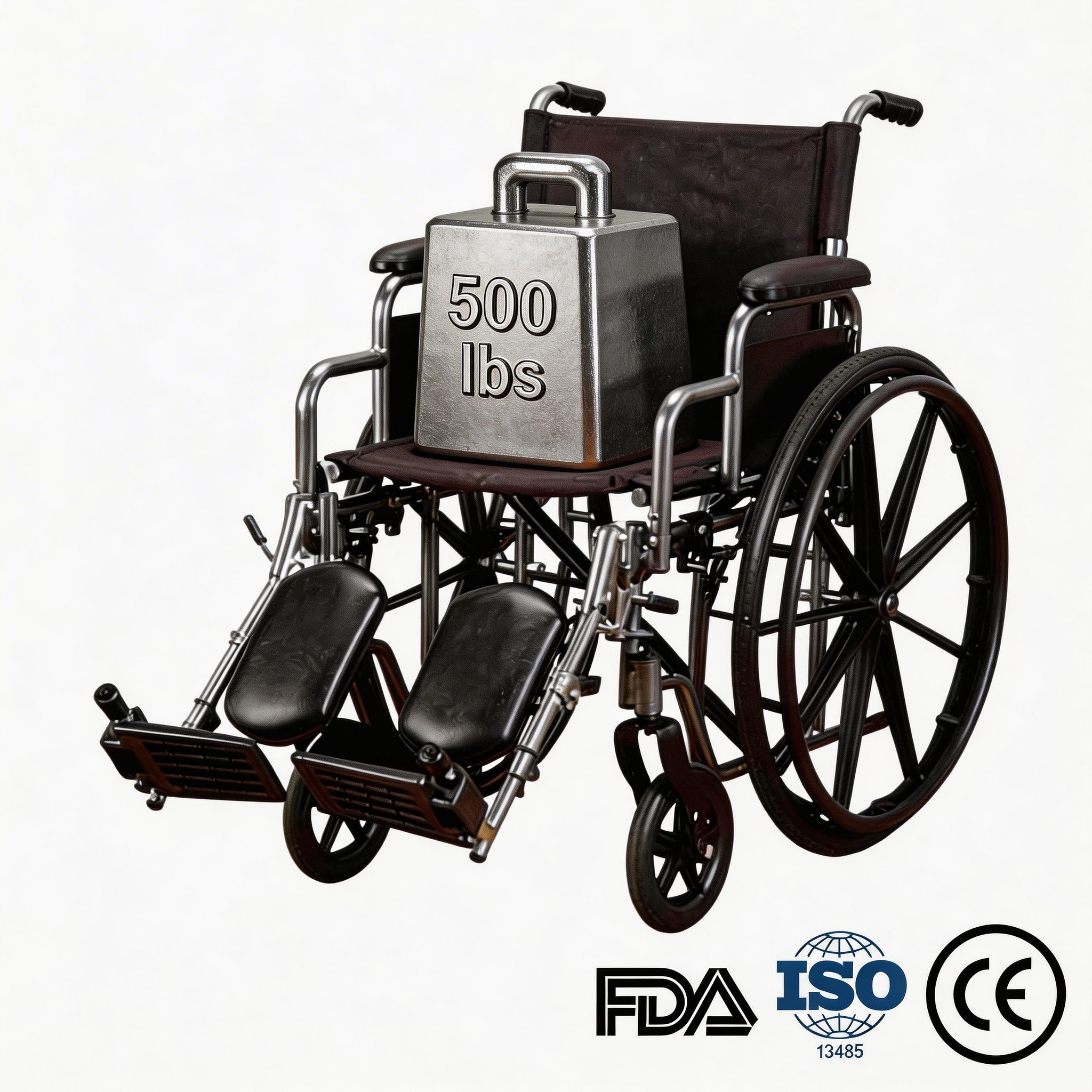 Xe lăn bằng tay công suất cao 26 inch BME4618 | Tải tối đa 450 Lbs