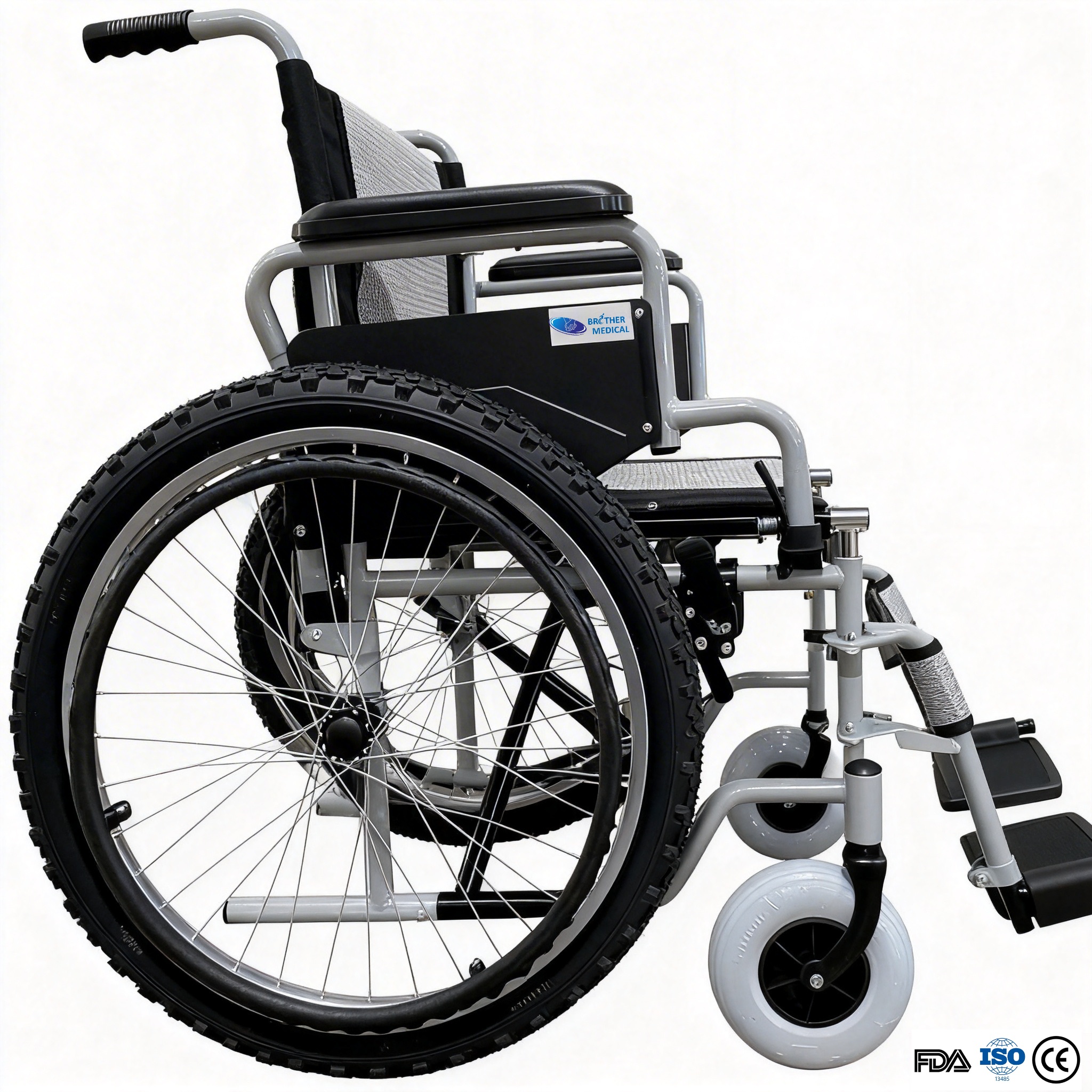 Bán buôn Xe lăn bằng tay dành cho mọi địa hình Fat Tyre | Bánh sau có thể tùy chỉnh & Khung thép chịu lực cao